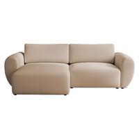 ECKSOFA Suzi - Beige/Schwarz, Holzwerkstoff/Kunststoff (147/261cm) - MIRJAN24