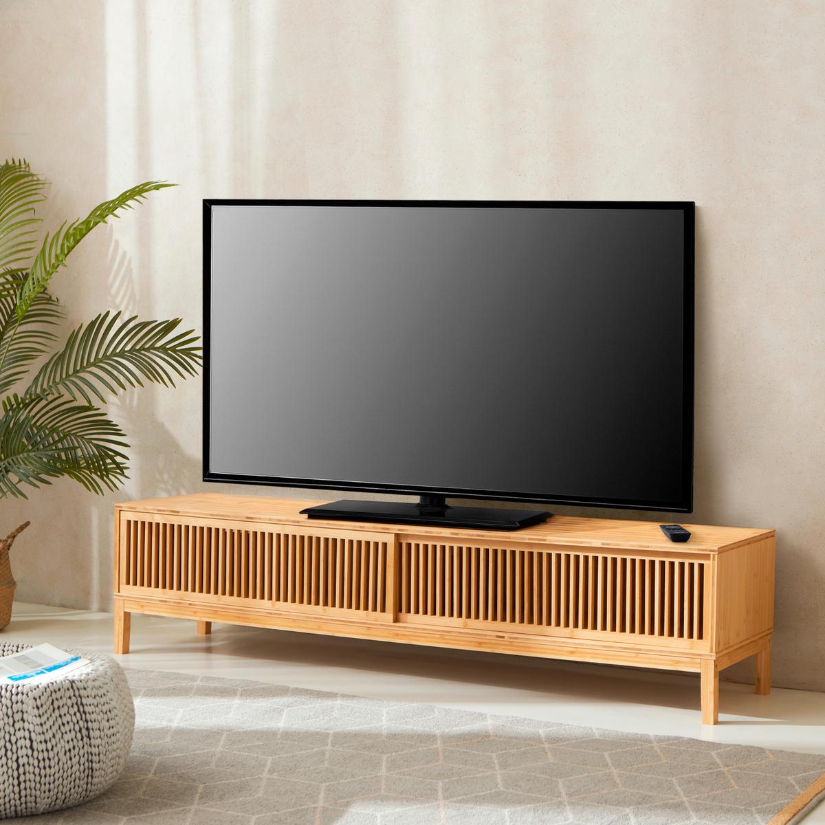 LOWBOARD Videbæk - Naturfarben, Holz (160/38/40cm) - [en.casa]