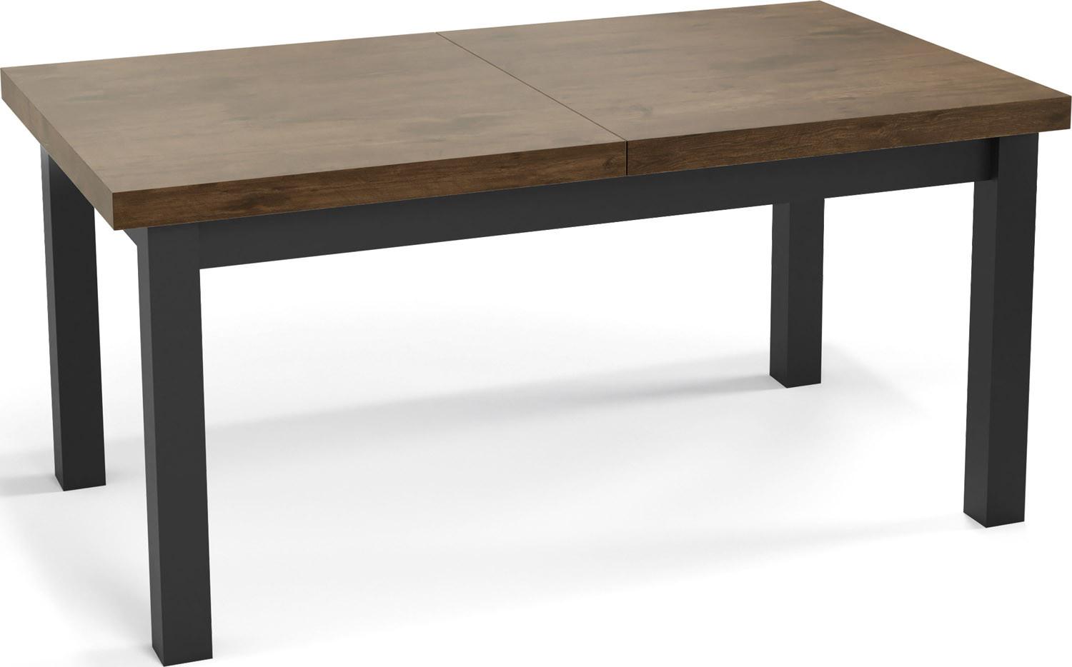 ESSTISCH Gemini rechteckig ausziehbar, Lefkas Eiche 140-180/80/78 cm - Alteiche/Schwarz, Holz/Holzwerkstoff (80/180/78cm) - WFL GROUP