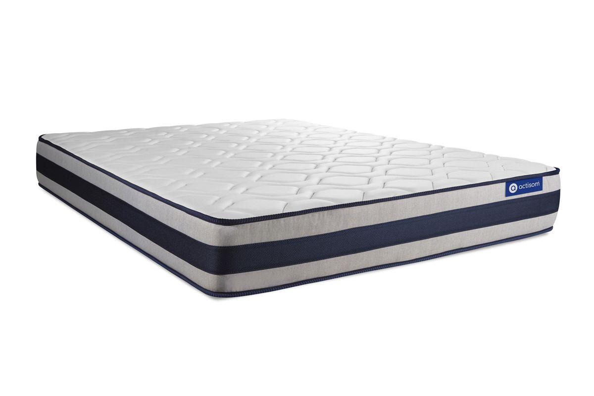 BETT Actilatex ergo Latex und Memory-Schaum 150 x 200 cm h3 - Kit Bettgestell Grau - Beige/Grau, Karton/Holz (150/200cm) - ACTISOM