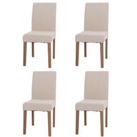 ESSZIMMERSTUHL Cremeweiß 4er-Set - Weiß, Textil (42/90/50cm) - MCW