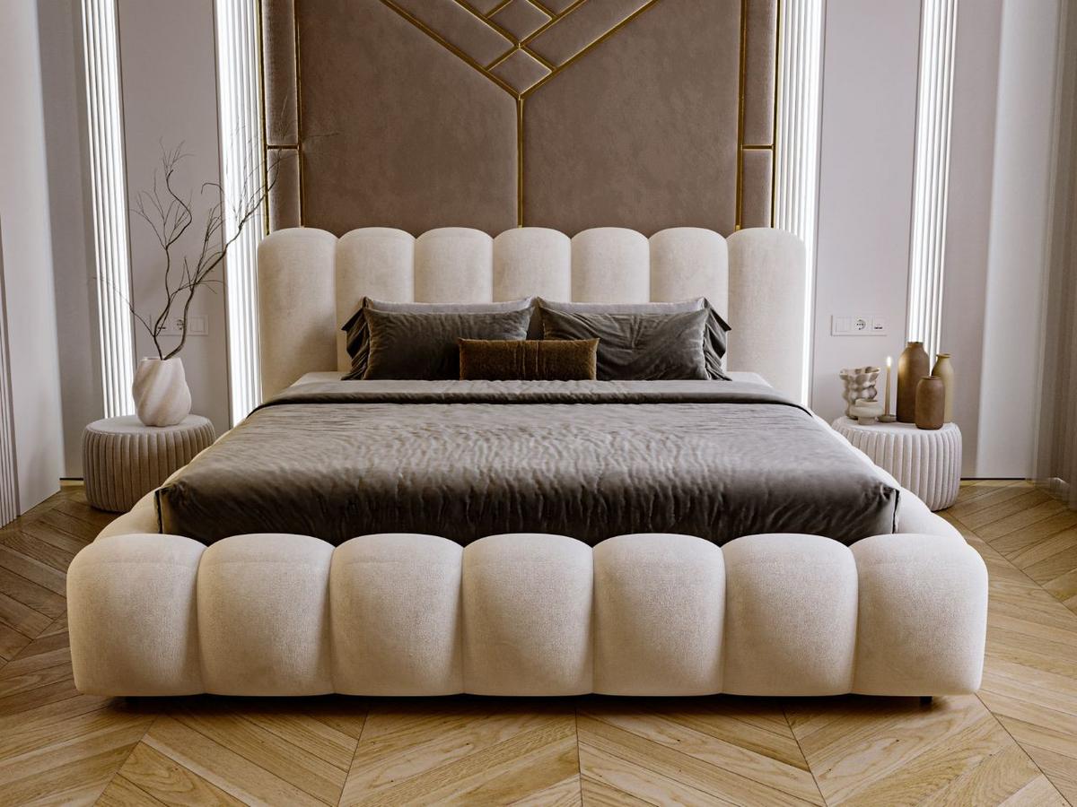 POLSTERBETT Averia 140x200 Beige - Beige, Textil (140/200cm) - Graingold