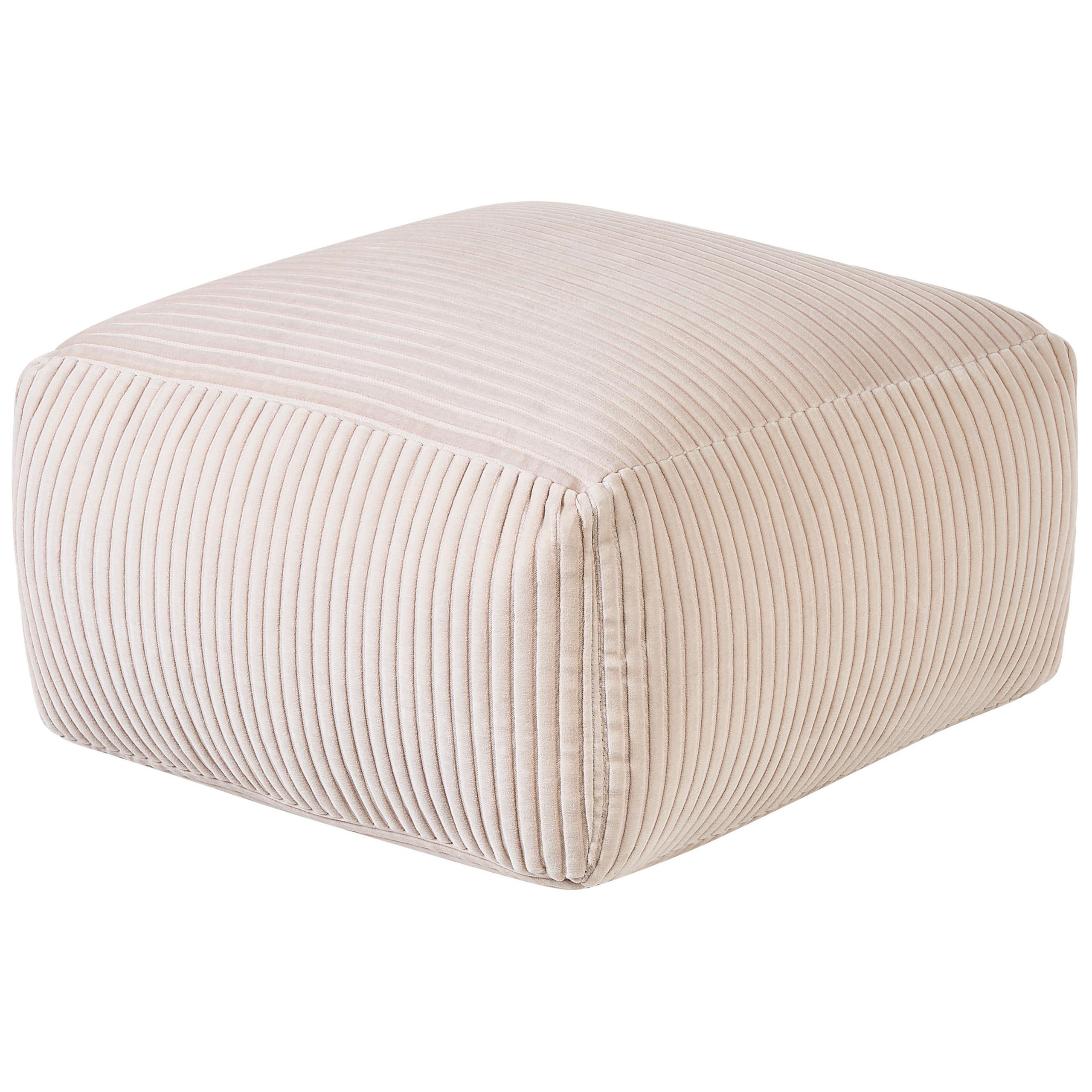 POUF Mukki 50/50/30 cm - Beige, Textil (50/30/50cm) - Beliani
