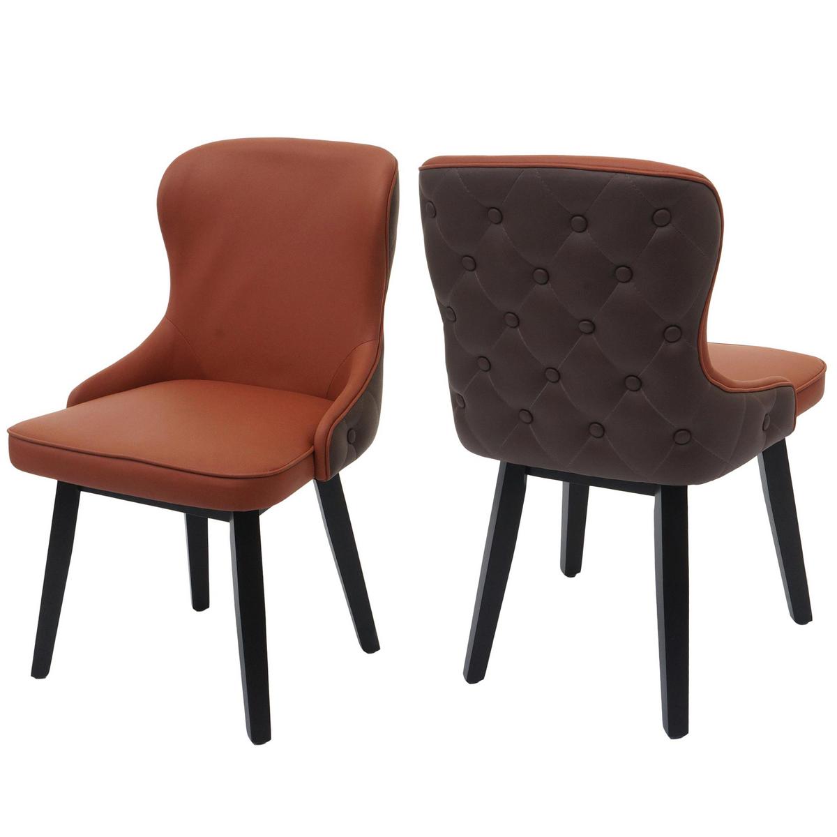 ESSZIMMERSTUHL Rotbraun, Braun 2er-Set - Rotbraun/Terracotta, Textil (53/86/53cm) - MCW