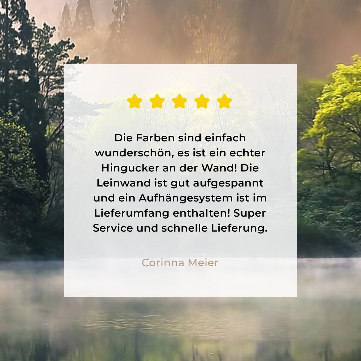 LEINWANDBILD Natur - Bäume - Berge - See - Wasser Room Decor 30x40 cm - Hellgrün, Textil (30/40cm) - MuchoWow