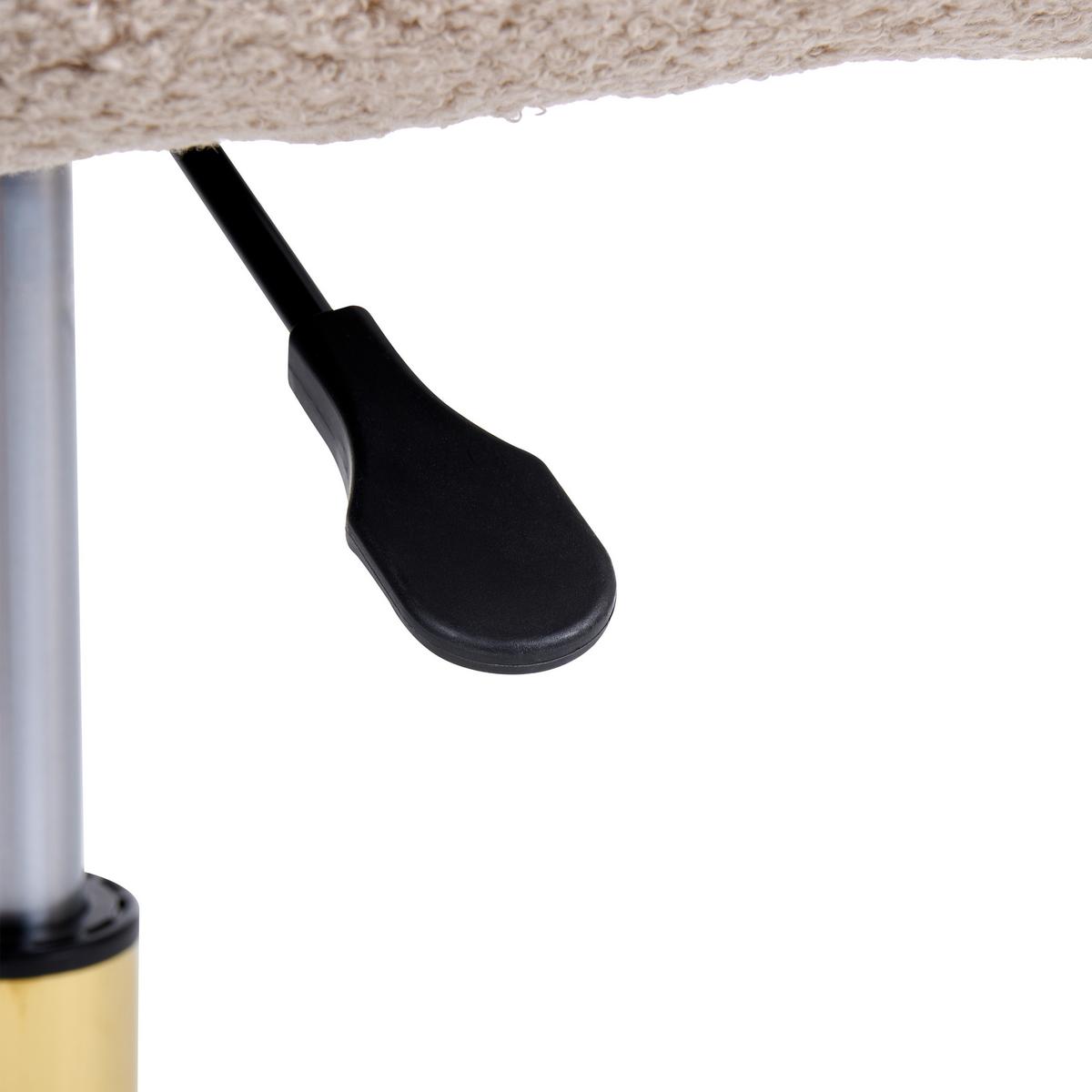 SCHREIBTISCHSTUHL Bouclé Beige Ardelle - Beige, Textil (68/82/60cm) - Beliani