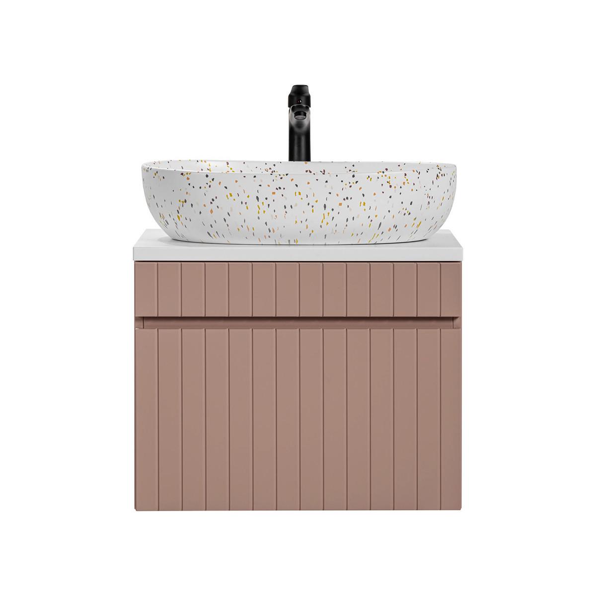 WASCHTISCH 60.4cm Zelie Rose - Pink, Holzwerkstoff (60.4/48/46cm) - Petits-meubles
