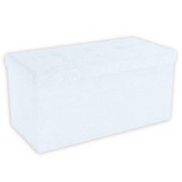 SITZTRUHE Faltbar 76/38/38 cm (Weiß) - Weiß, Textil (38/38/76cm) - Intirilife