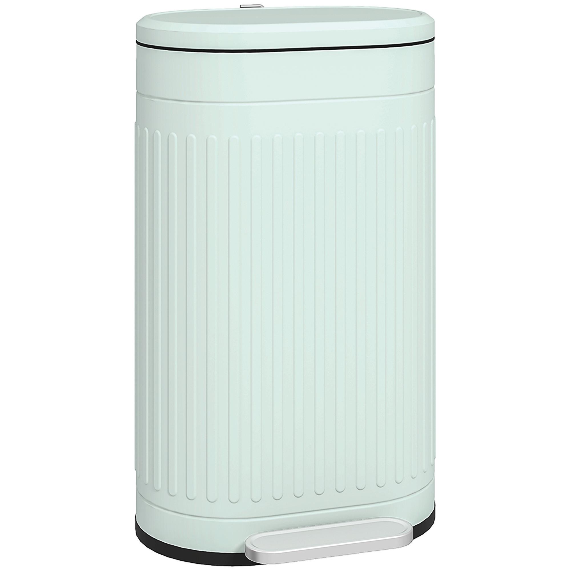 MÜLLEIMER 30l Metall Kunststoff Grün - Grün, Metall (31.2/60.8/36.5cm) - HOMCOM