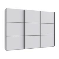 SCHWEBETÜRENSCHRANK 3-türig B300/H216/T65 cm in Weiß, Kleiderschrank inkl. Vollausstattung / 22016 - Rot/Weiß, Holzwerkstoff/Metall (300/216/65cm) - luma-home