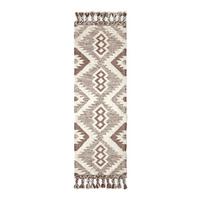 KELIM-TEPPICHLÄUFER Lhasa handgewebt 66/200 cm - Braun, Textil (66/200cm) - Homescapes
