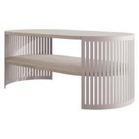 COUCHTISCH Fikoli Oval I - Taupe/Kaschmir, Holzwerkstoff/Metall (100/50/40cm) - MIRJAN24