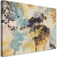 WANDBILD farbenfrohe bäume abstrakt - Multicolor, Textil (60/40cm) - Feeby