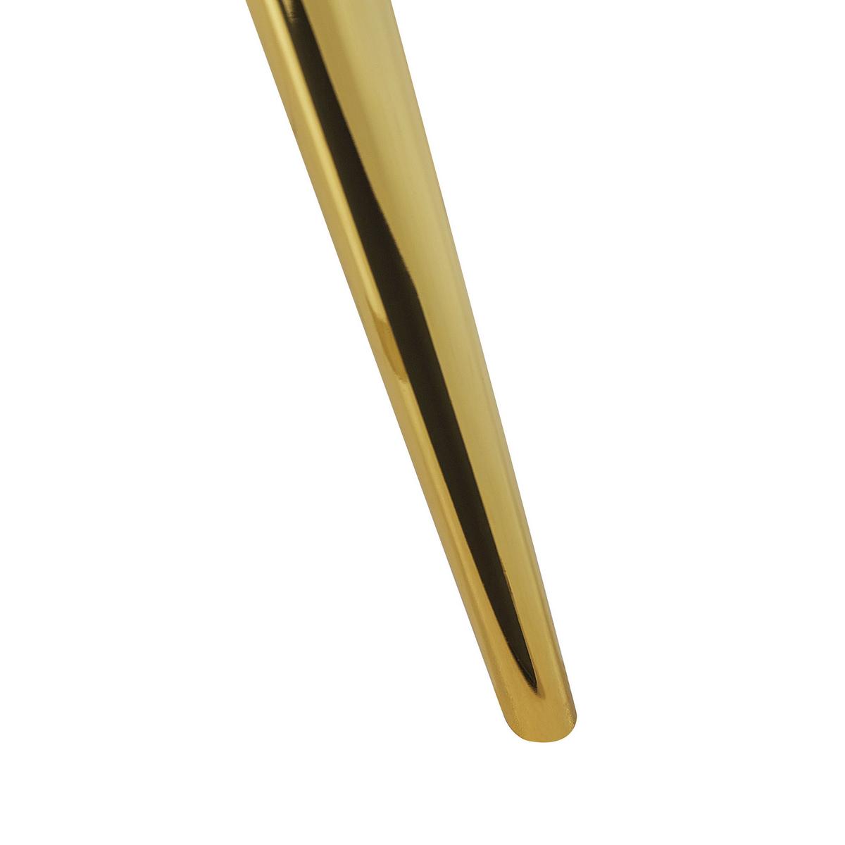 NACHTTISCH Samtstoff grau/gold 1 Schublade 38/46/49 cm Flayat - Goldfarben/Grau, Textil (46/49/38cm) - Beliani