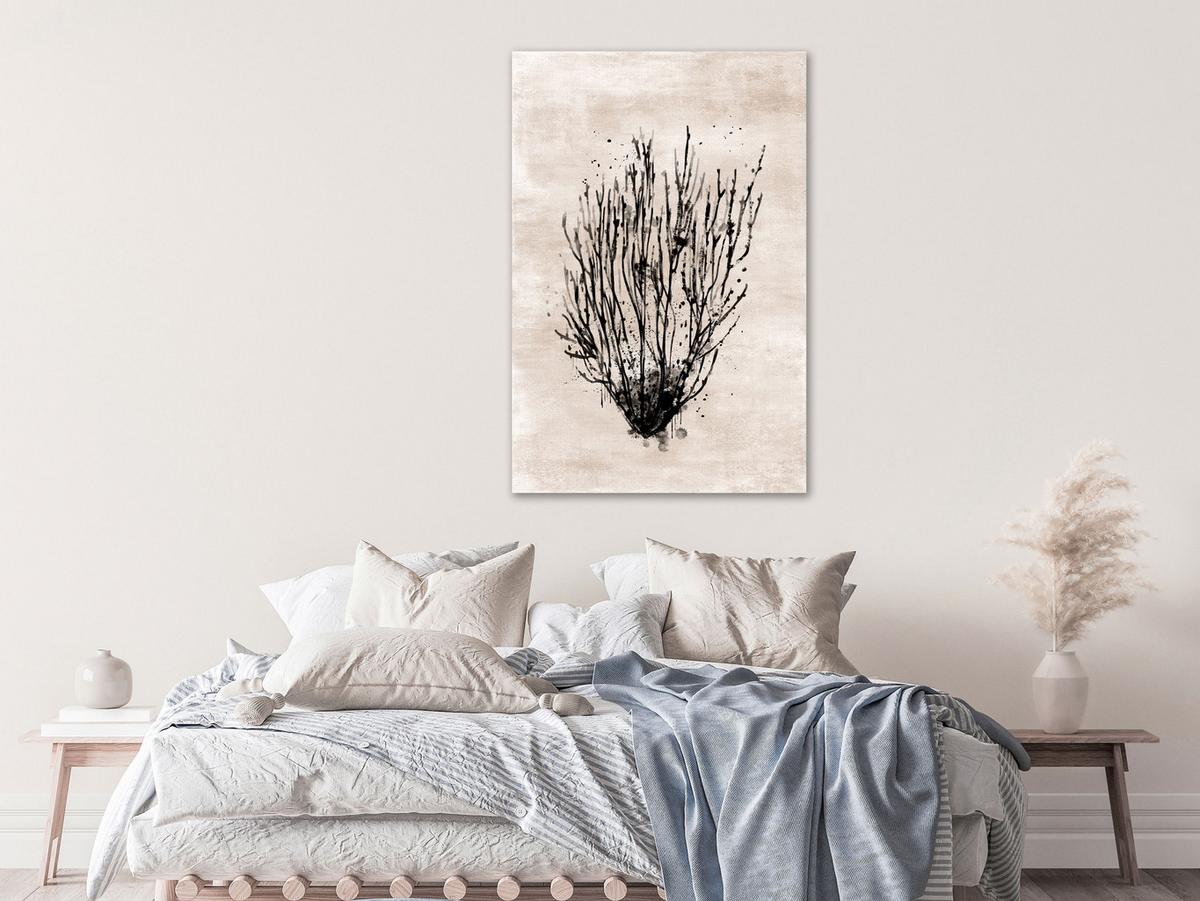KUNSTDRUCK Schwarz 40/60 cm - Schwarz/Braun, Textil (40/60cm) - KUNSTLOFT
