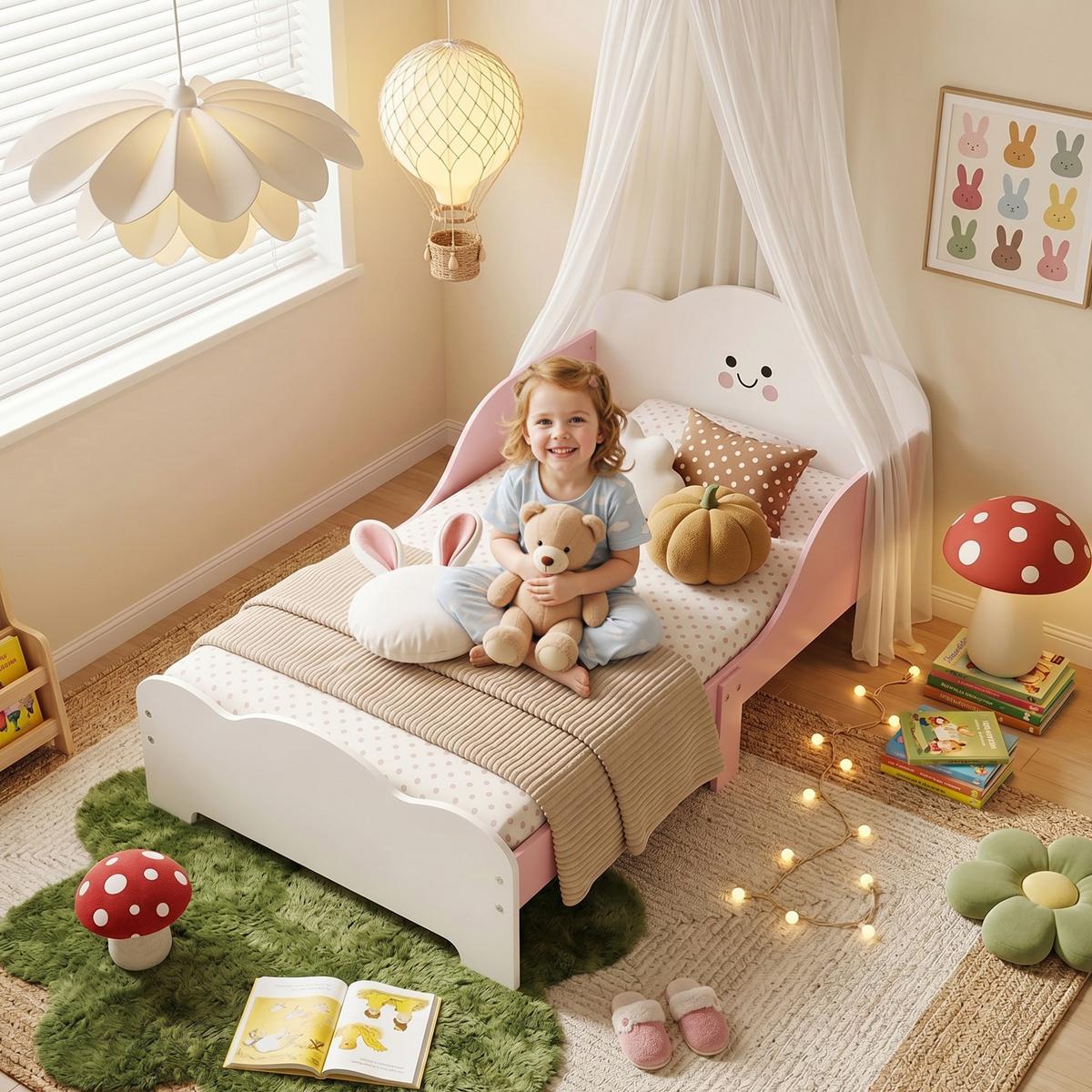 KINDERBETT MDF Rosa - Rosa, Holzwerkstoff (70/140cm) - AIYAPLAY