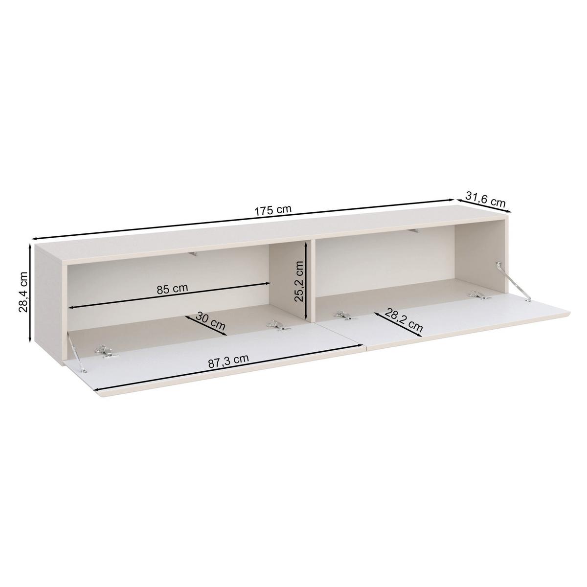 TV-HÄNGEBOARD Olio KASCHMIR 175 CM - Kaschmir, Holzwerkstoff (175/28.4/31.6cm) - Selsey