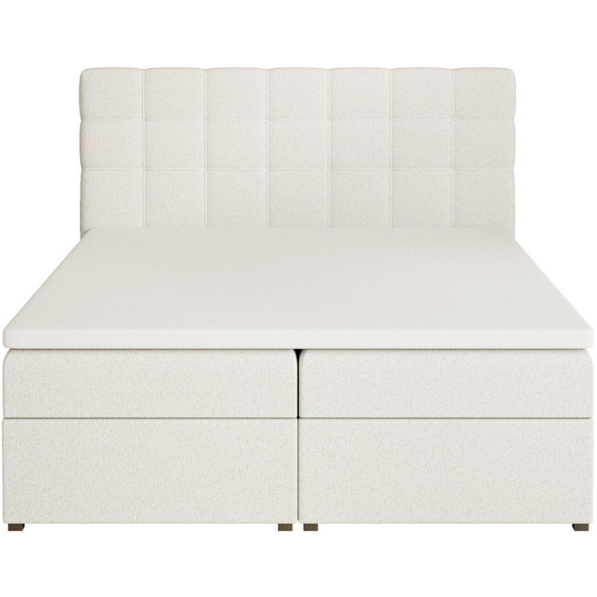 POLSTERBETT Topiq I 144/203/103 dunkelbeige, Bouclé-Stoff - Beige, Holzwerkstoff (140/200cm) - Beautysofa