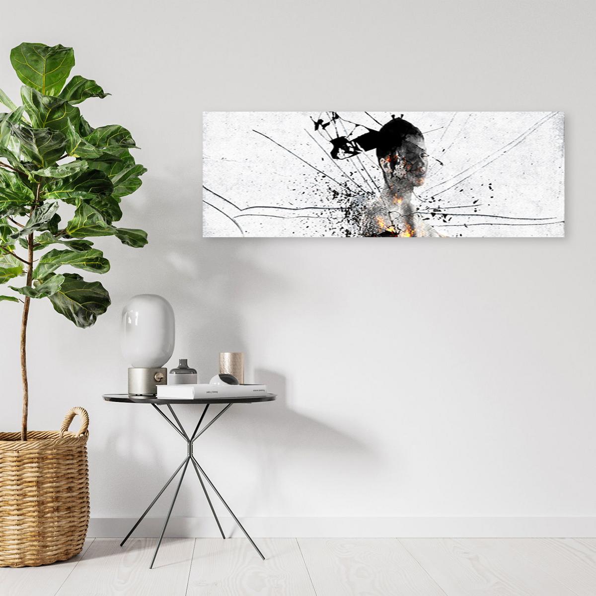KUNSTDRUCK Grau 90/30 cm - Grau, Textil (90/30cm) - KUNSTLOFT