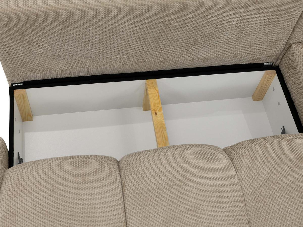 ECKSOFA Mitto O, Seite: Rechts - Beige/Schwarz, Holz/Kunststoff (285/172cm) - MIRJAN24