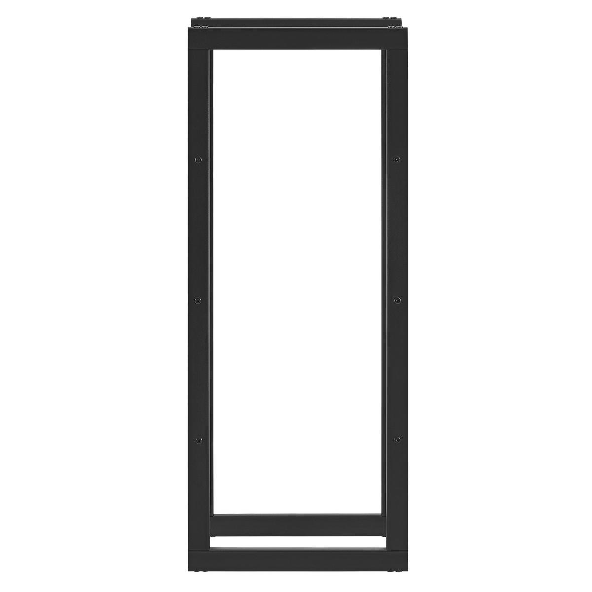 KAMINHOLZREGAL Täby - Schwarz, Metall (40/100/25cm) - [en.casa]