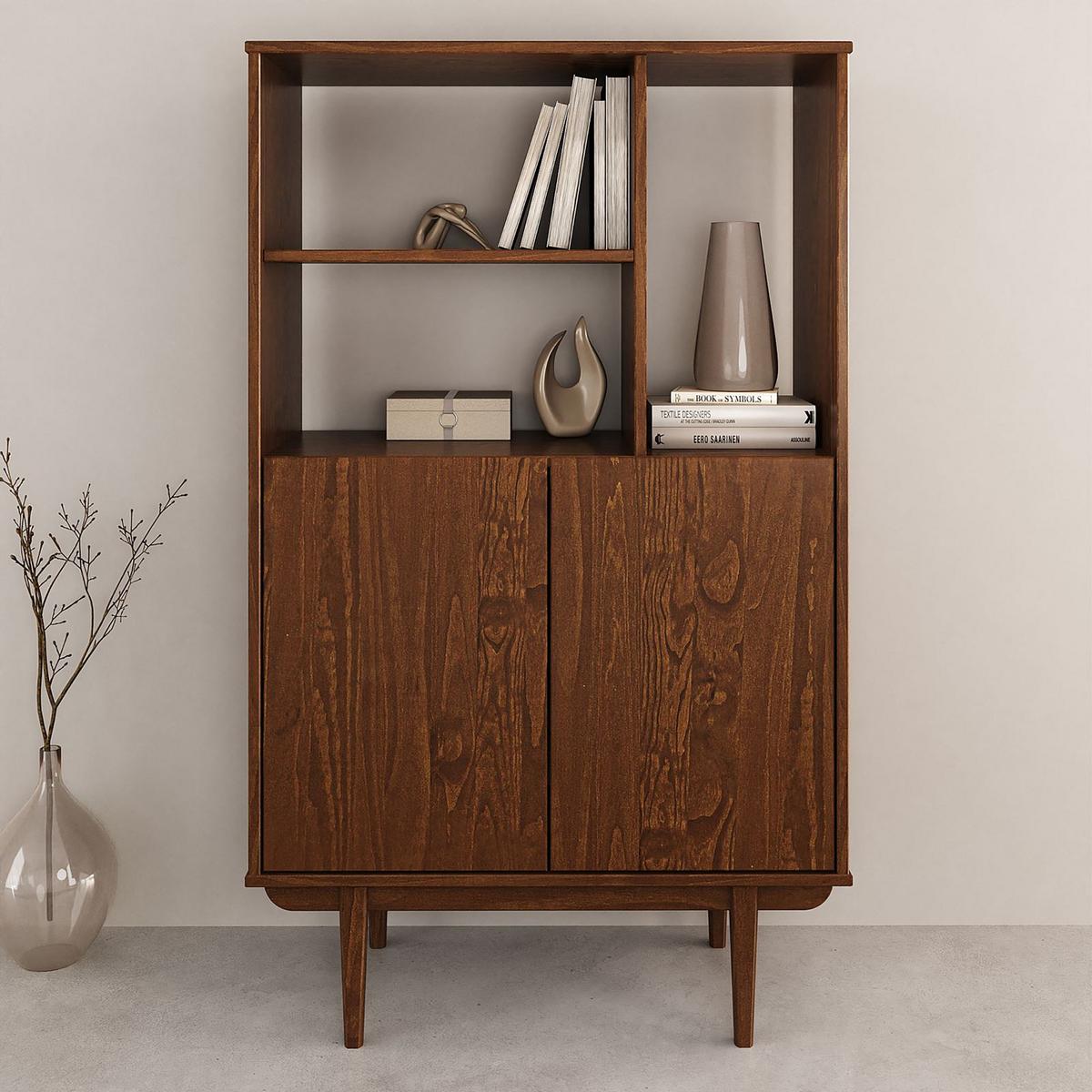 HIGHBOARD SIMONA Kastanie - Kastanienfarben, Holz (80/133/37cm) - IDIMEX