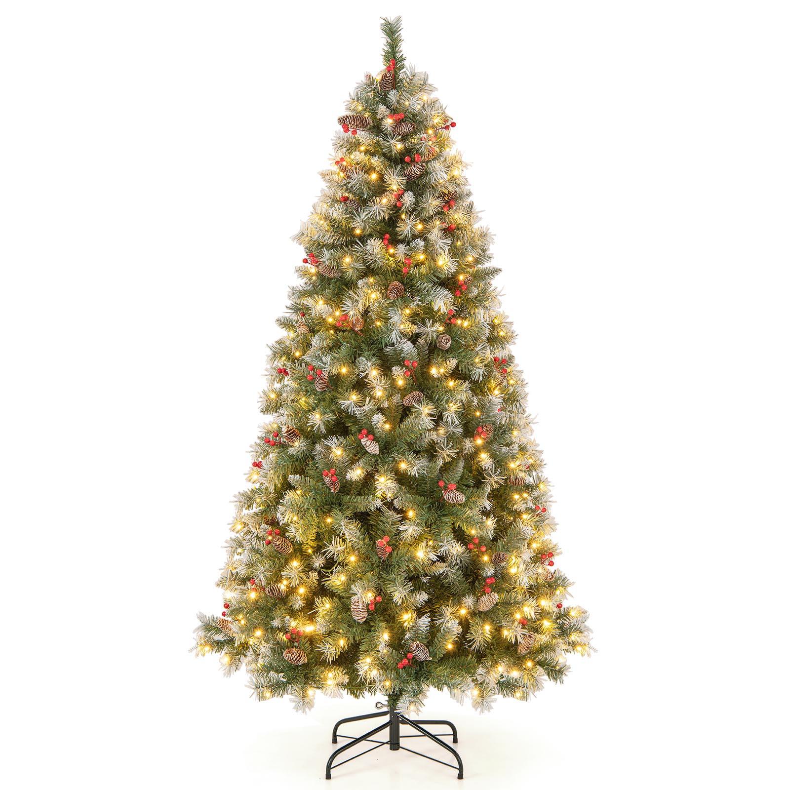 WEIHNACHTSBAUM 180cm Weiß - Grün, Kunststoff (180cm) - COSTWAY
