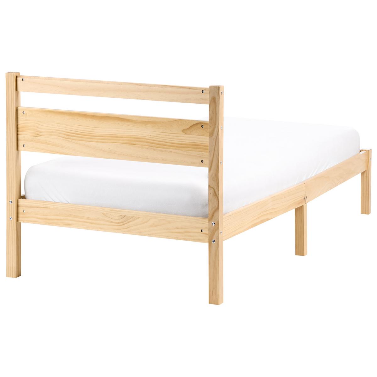 BETT mit Lattenrost 80/200 Kiefernholz Hellbraun Mercurer - Hellbraun/Braun, Holz (80/200cm) - Beliani