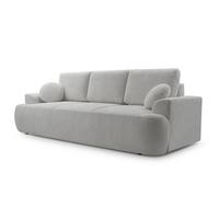 BETTSOFA FILO Grau Bucle-Stoff mit Schlaffunktion - Grau, Textil (110/94/248cm) - MASSENO