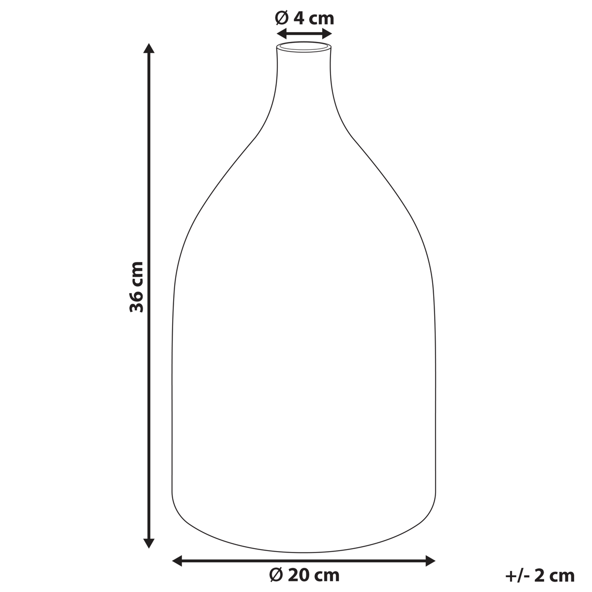 BLUMENVASE Glas bunt Kulcha - Multicolor, Glas (36cm) - Beliani
