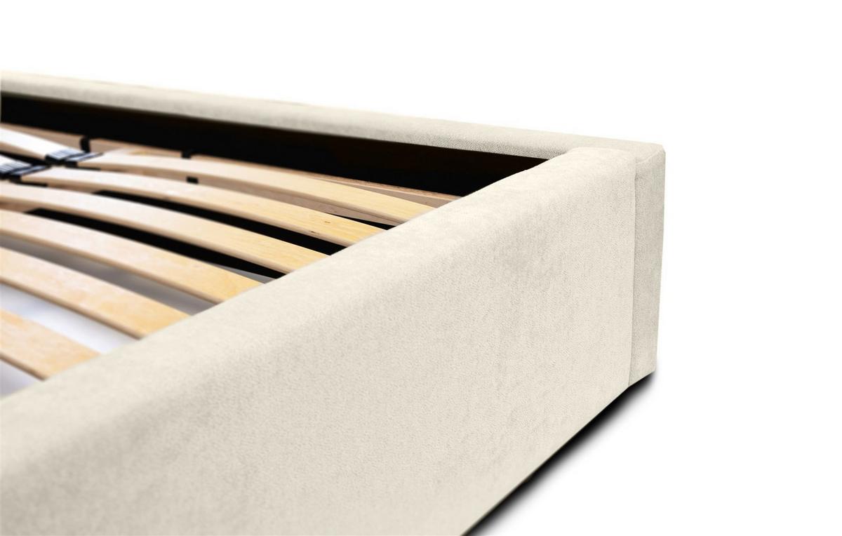 POLSTERBETT Amada Komplettset - Creme, Holzwerkstoff/Textil (180/200cm) - Fun Möbel