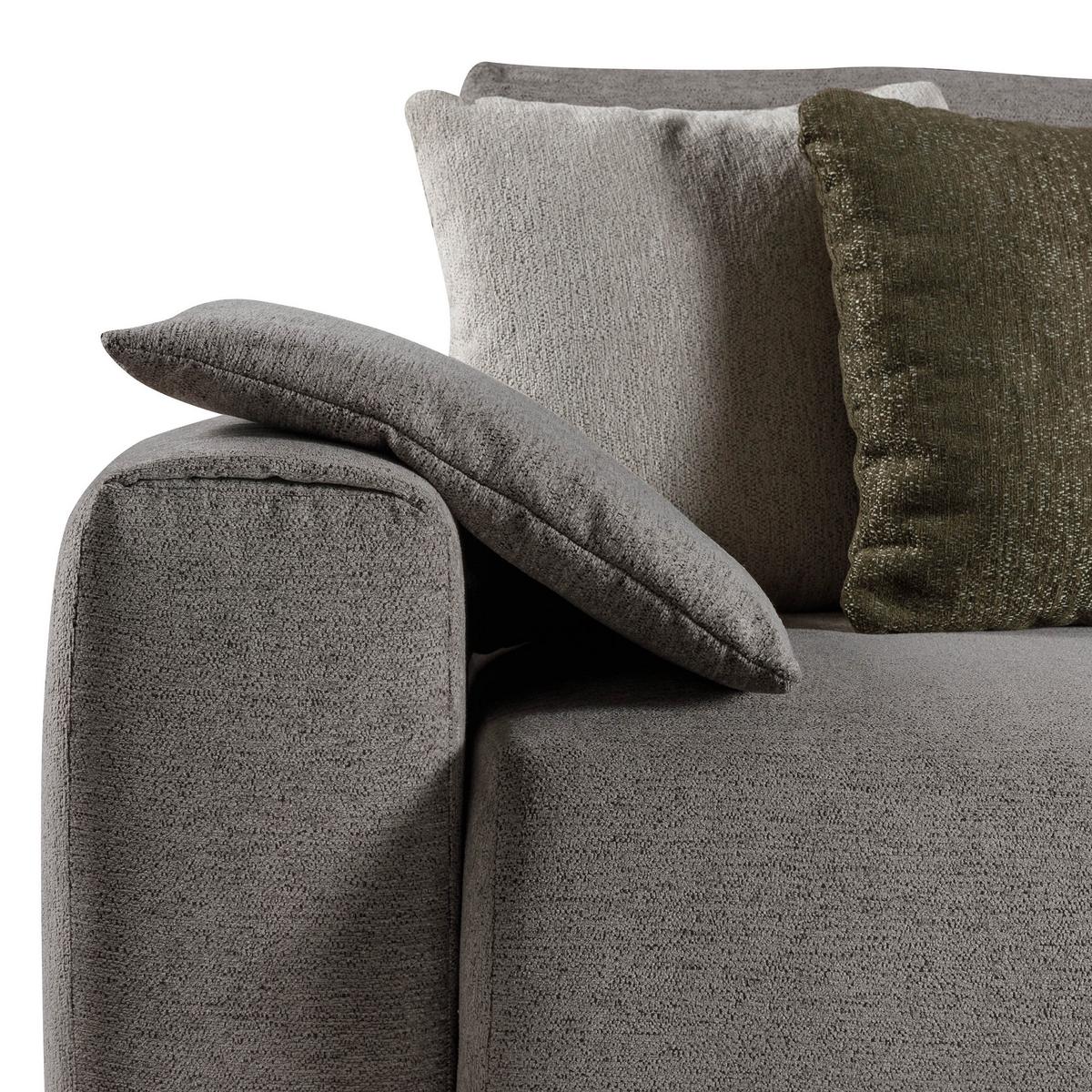 SCHLAFSOFA Polo 3-Sitzer mit Schlaffunktion, Braun - Braun, Textil (252/100/120cm) - Beautysofa