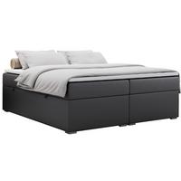 BOXBETT BESS 180/200 Dunkelgrau Kunstleder - H3 - Dunkelgrau, Holz/Textil (180/200cm) - MKS