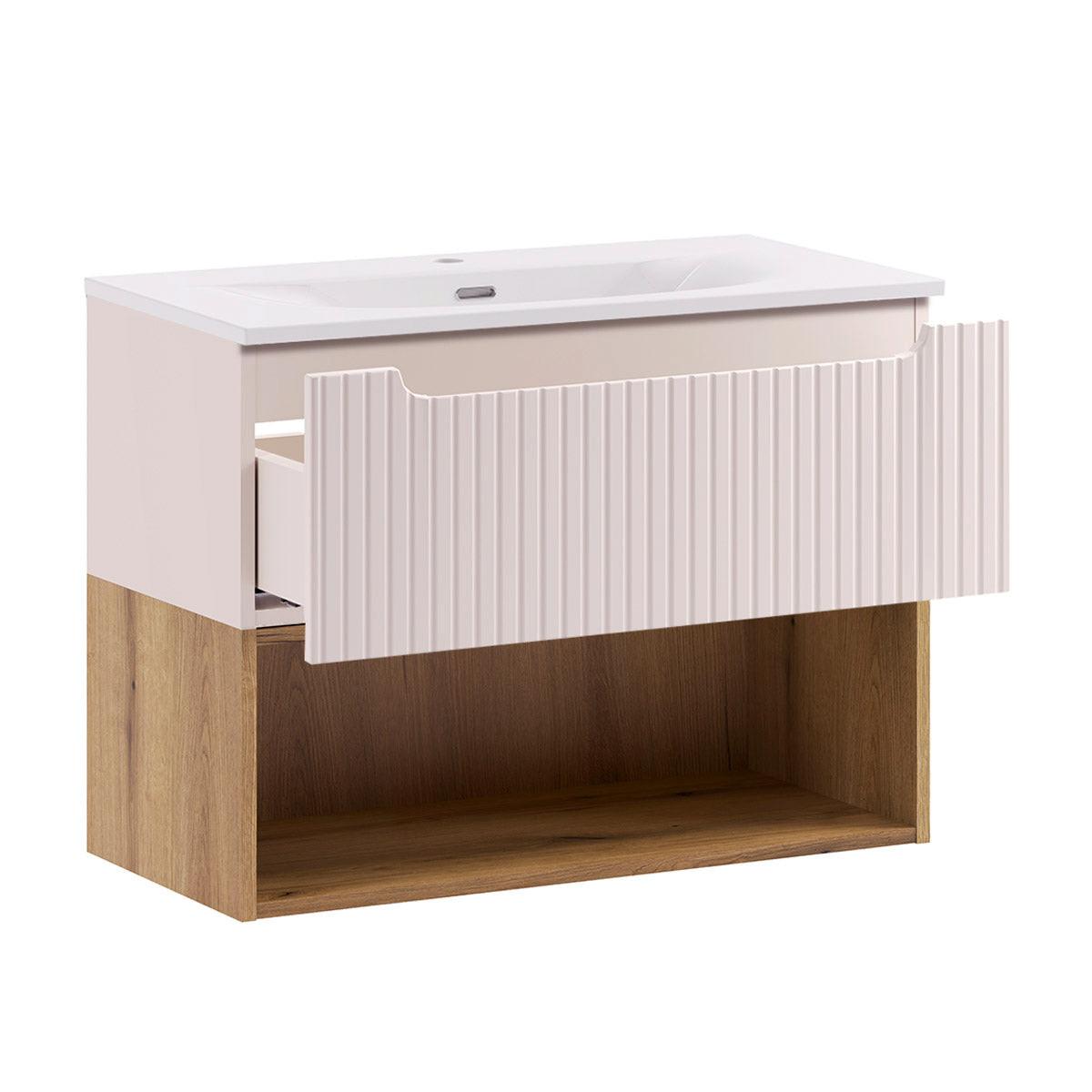 WASCHTISCH 81cm Riva Kaschmir - Beige, Holzwerkstoff (81/60/40cm) - Petits-meubles
