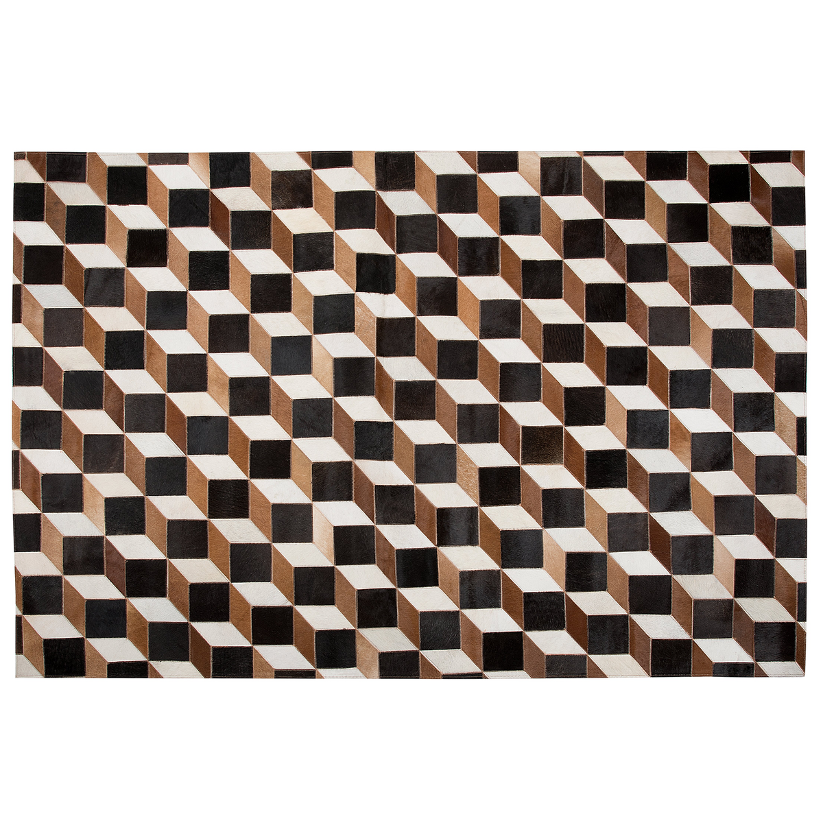 KURZFLOR-TEPPICH Alpkoy 200/140 cm - Braun, Fell (140/200cm) - Beliani