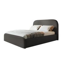 BETT 120x200 - Polsterbett mit Bettkasten und Holzrahmen - Modern Betten - Kuscheliger Catch-Me-Stoff - Kollektion Vienna - Grau - Grau, Holz/Textil (120/200cm) - Alpi-Möbel