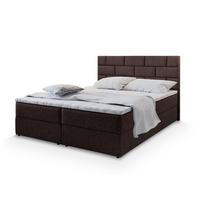 BOXBETT KERLO 140x200 cm mit Matratze und Topper - Braun - Braun, Holz (140/200cm) - MASSENO