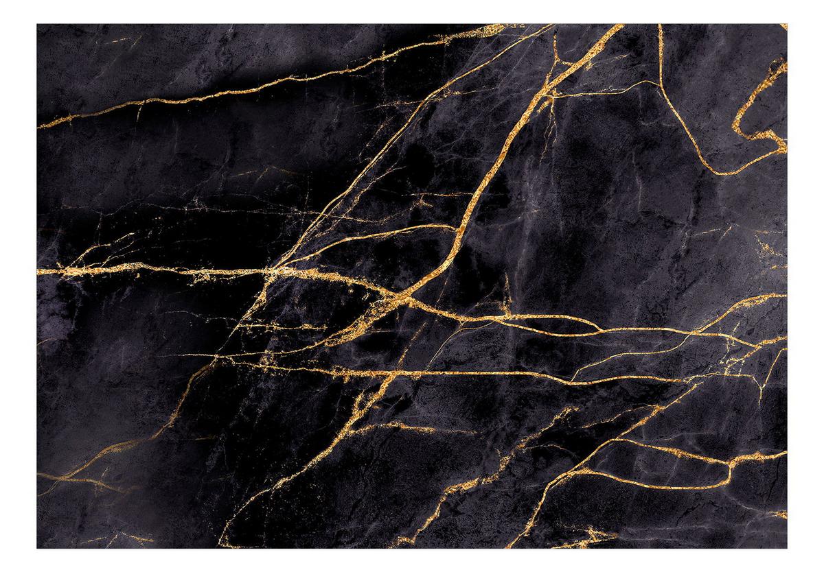 SELBSTKLEBENDE FOTOTAPETE 245/175 cm - Goldfarben/Schwarz, Kunststoff/Textil (245/1cm) - KUNSTLOFT