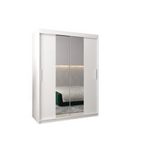SCHIEBETÜRENSCHRANK mit Spiegel TOKYO 1 200/150/62 2-türig - Silberfarben/Weiß, Holz/Kunststoff (150/200/62cm) - MÖBEL KRYSPOL