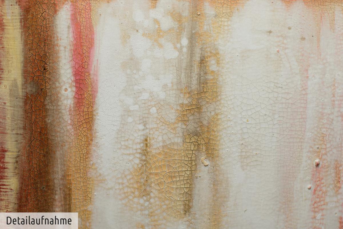 ACRYLBILD HANDGEMALT 150/50 cm - Rot/Braun, Holz/Textil (150/50cm) - KUNSTLOFT