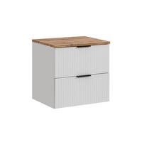WASCHTISCHUNTERSCHRANK 60.6cm Adriel Weiß - Weiß, Holzwerkstoff (60.6/59/46cm) - Petits-meubles