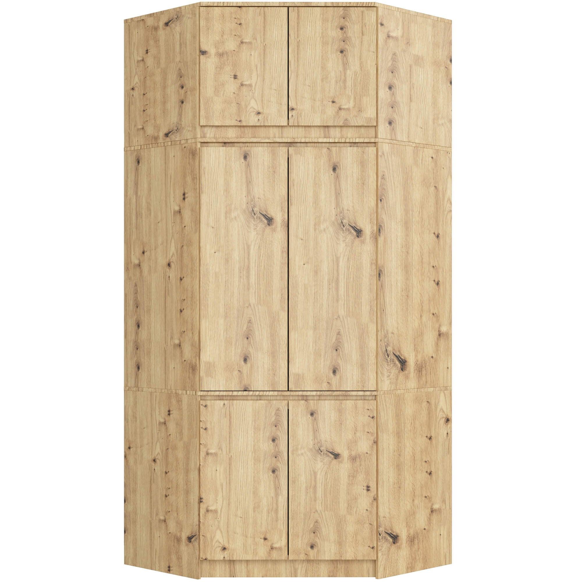 KLEIDERSCHRANK Eiche Artisan 235/100/50 - Eiche Artisan, Holzwerkstoff (100/235/50cm) - RAUMHIRSCH FURNITURE