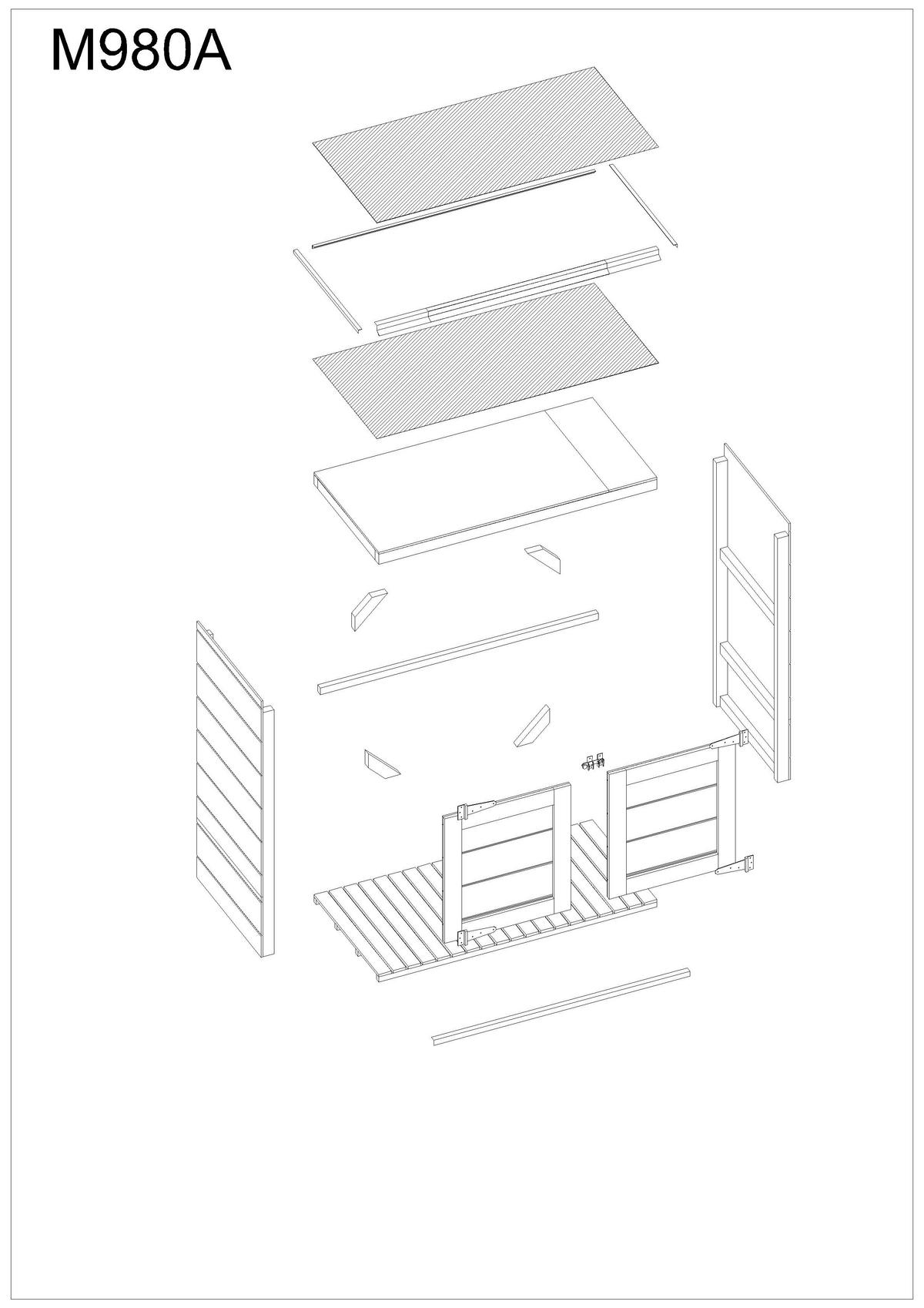 MÜLLTONNENBOX 2er 240L, M980A-CAVERN STEEL, aus wetterfestem LP Smartside Holz - Anthrazit, Holz (153/159/75cm) - Timbela