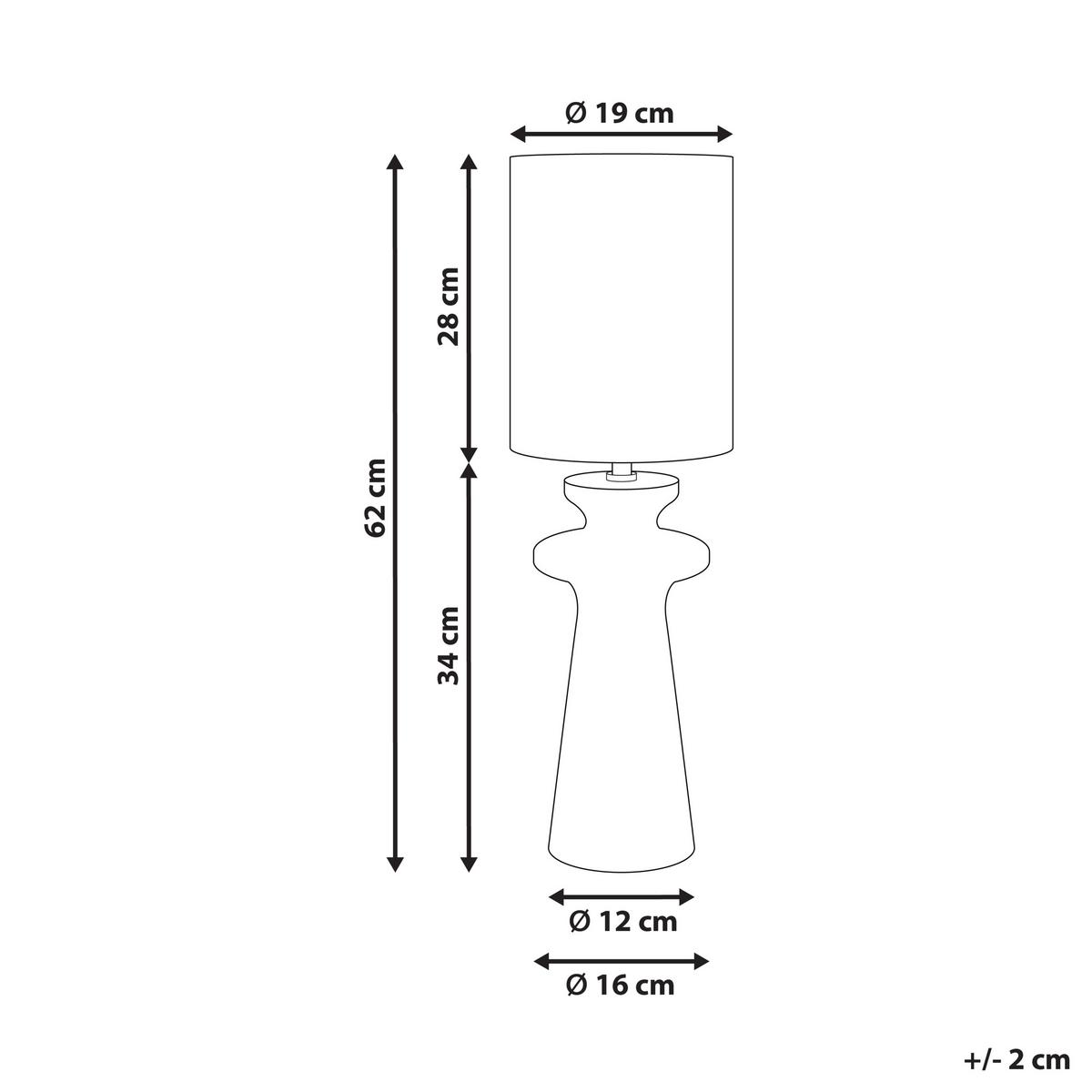 TISCHLAMPE Rot Oteros - Rot, Textil (19/19/62cm) - Beliani