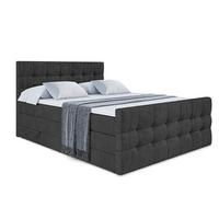 BOXSPRINGBETT BERO-Z KING - 200 x 200 - H3/H4 - Schwarz - Schwarz, Holzwerkstoff (200/200cm) - ALTDECOR