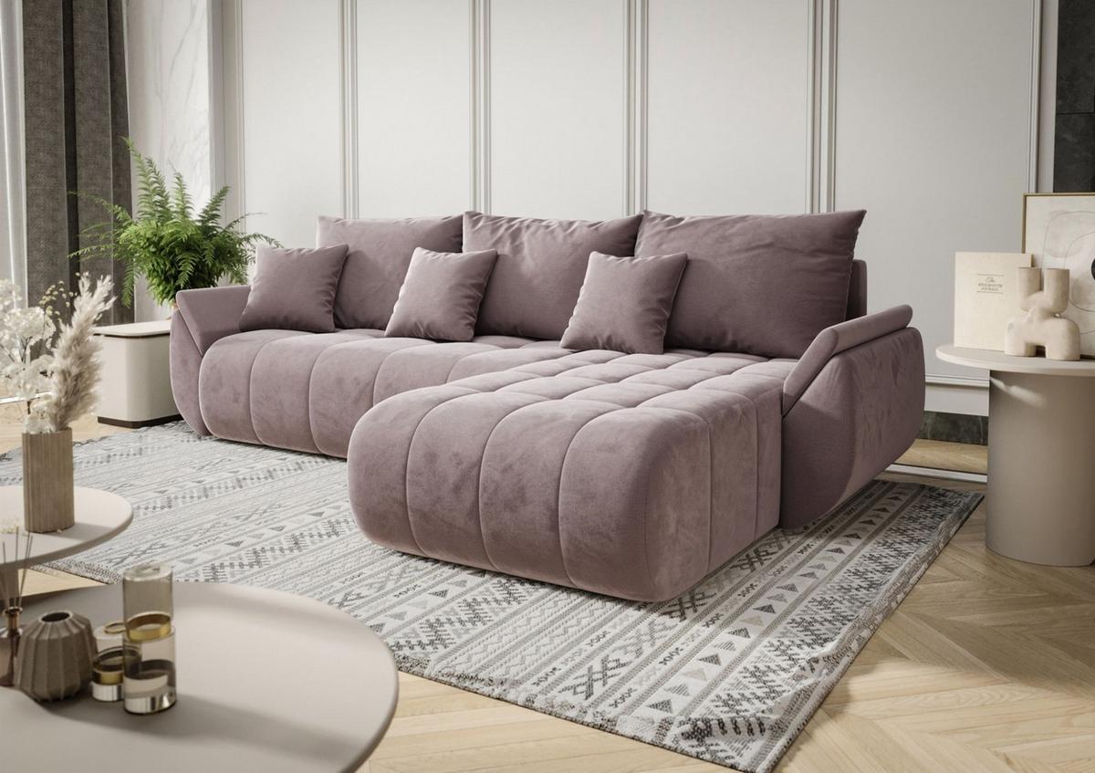 ECKSOFA Akita - Flieder, Holzwerkstoff/Textil (280/185cm) - Fun Möbel