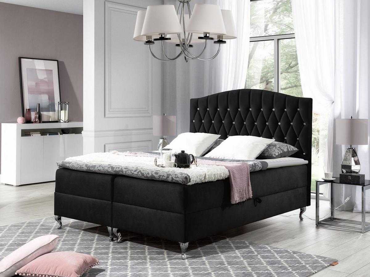 BOXBETT Puerto - H3 - Schwarz, Holz (140/200cm) - MIRJAN24