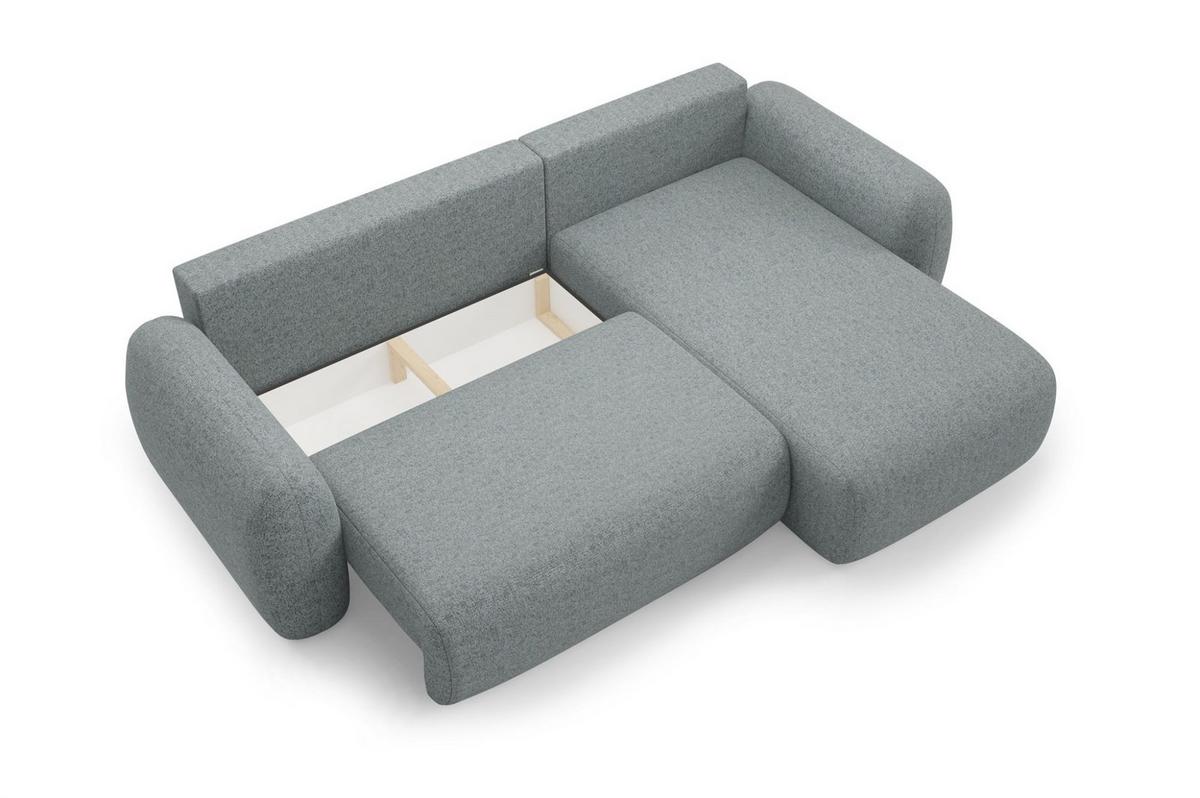ECKSOFA Gaston Mit Schlaffunktion - Dunkelgrau, Holzwerkstoff/Textil (304/190cm) - Fun Möbel