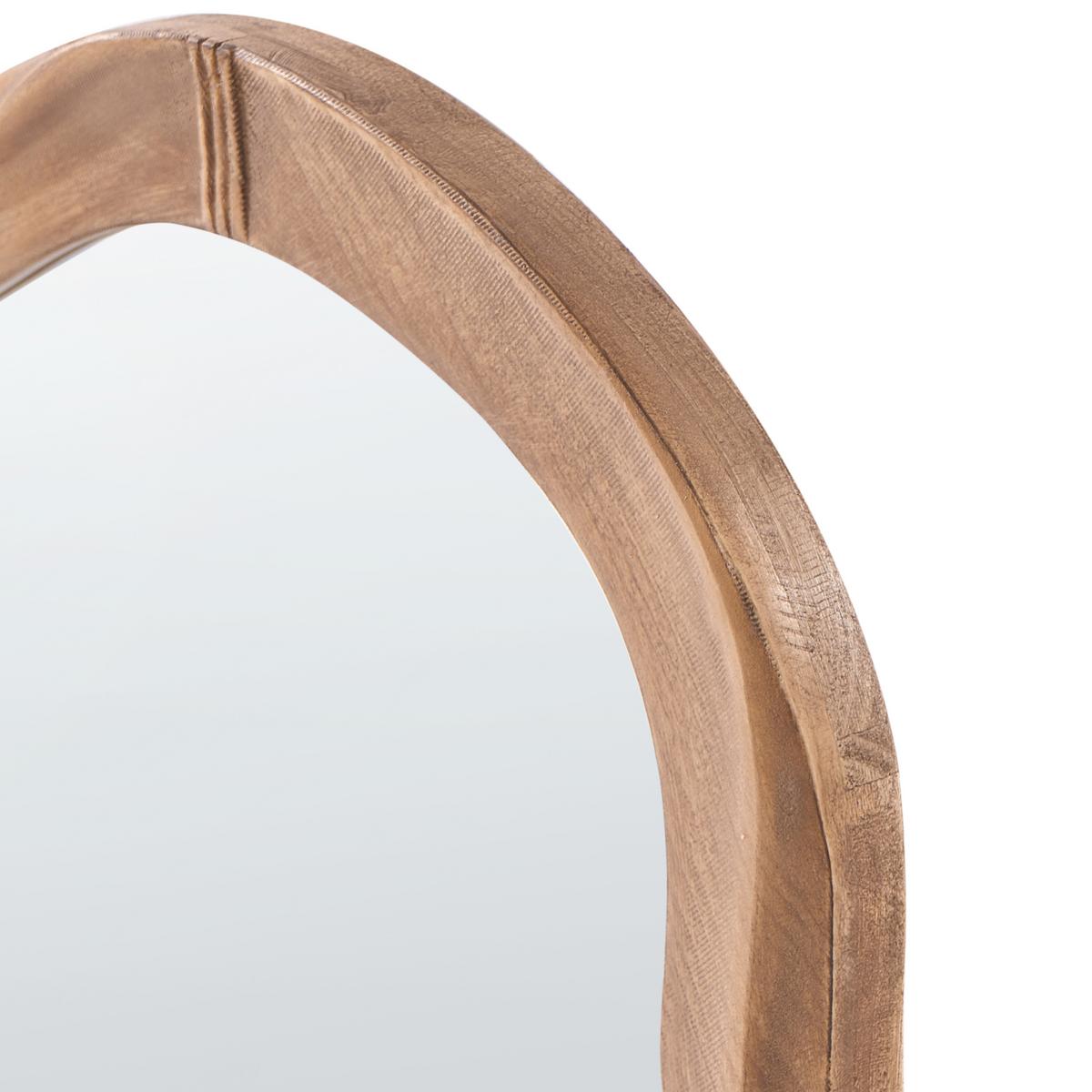 WANDSPIEGEL 89/52 cm Kiefernholz Naturfarben Drevant - Braun, Holz (89/52/3cm) - Beliani