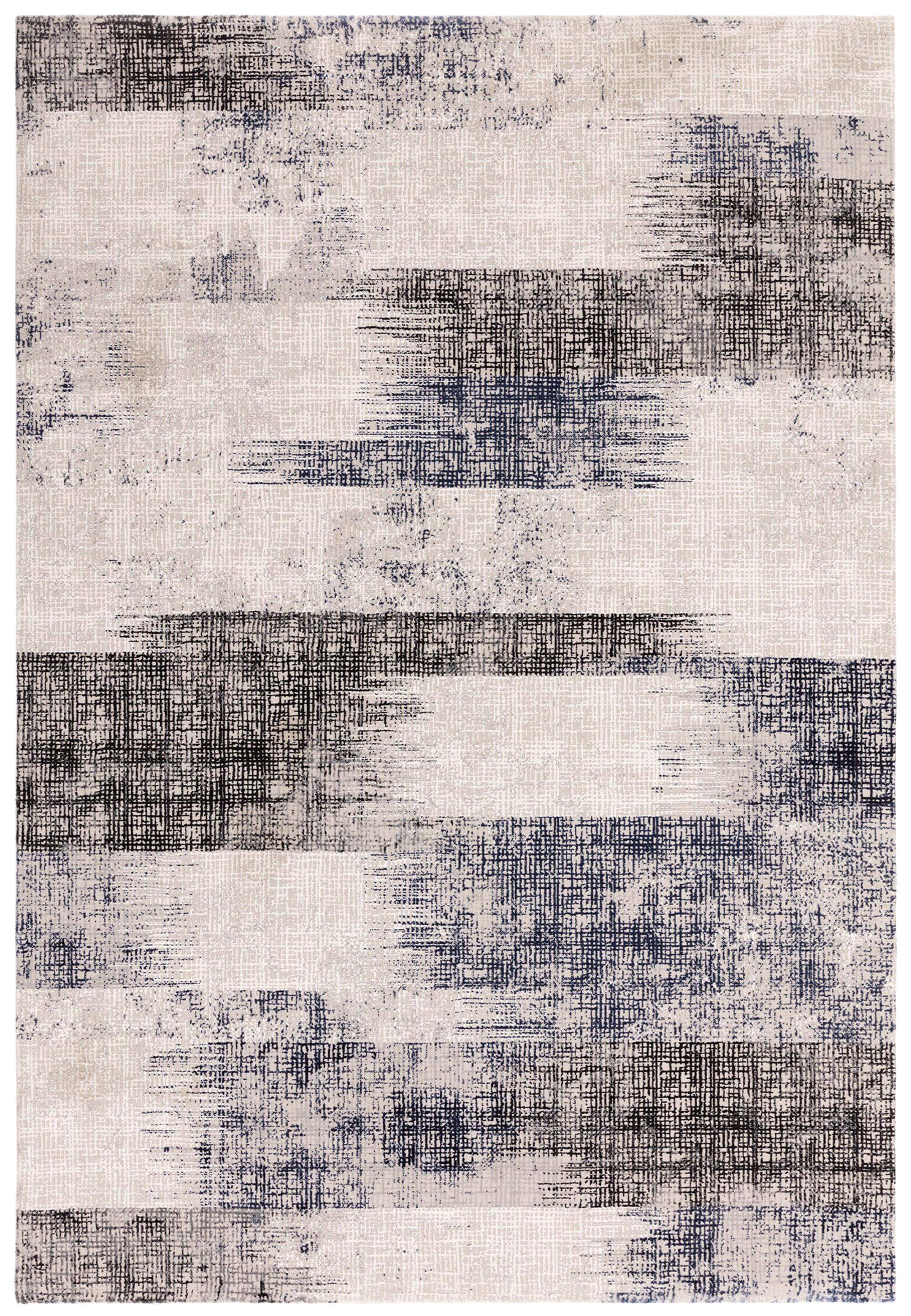 TEPPICH TIBER-Orte, geometrisch-abstrakt, Dunkelblau, 120 x 170 cm - Dunkelblau, Textil (170/120cm) - KADIMA DESIGN